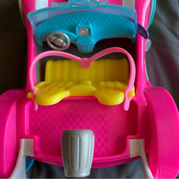 2016 Hot Pink Barbie Convertible Car Stars Rainbow Small Plastic Fun - Picture 8 of 12